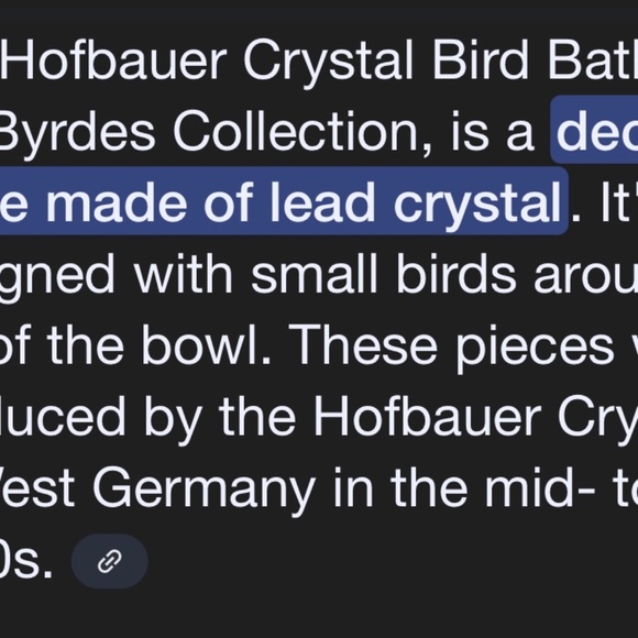 Hofbauer Crystal Bird Bath - Picture 6 of 6